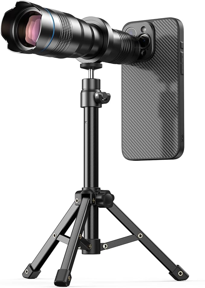Evil eye 36X Telephoto Lens for iPhone 15 Pro Max, High Power HD Telephoto Phone Lens with Tripod, Phone Lens Attachments for Travel, Concert, Exploration