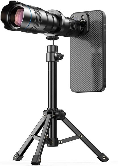 Evil eye 36X Telephoto Lens for iPhone 15 Pro Max, High Power HD Telephoto Phone Lens with Tripod, Phone Lens Attachments for Travel, Concert, Exploration