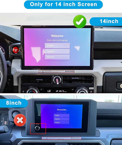 Car Phone Holder for 2024 2025 2026 Toyota Tacoma Accessories Dash Mount Cell Phone Holder for Most Smartphones Auto Interior Accessories Hands-Free 360 Degree Rotation(with 14inch Screen)
