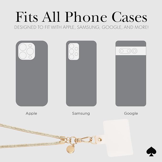 kate spade new york Crossbody Phone Chain - Neck Chain Holder - Heart of Gold