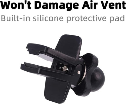 for Garmin Air Vent Mount Holder - 17mm Ball Phone/GPS Vent Mount Base with Silicone Clip & Adjustable Knob for Garmin Nuvi Drive Drivesmart Dezl Zumo Driveassist DriveLuxe StreetPilot RV