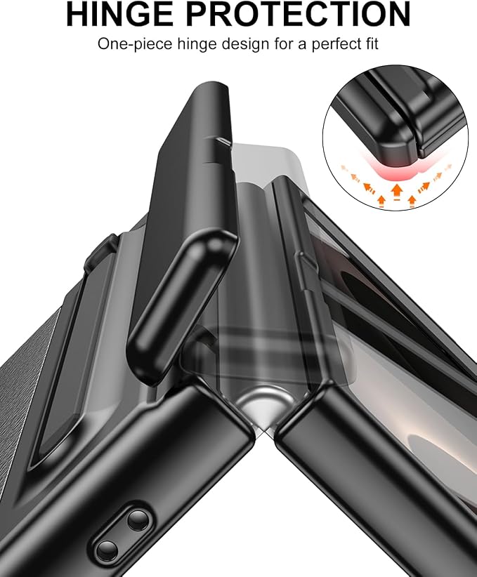 Galaxy Z Fold 8 Wide Case with S Pen Holder & Stylus, Full Body Hinge Case | Galaxy Z Fold 8 & Fold 8 Wide Case with HD Screen Protector, Shockproof Protection Cover, Phone Case mit Hinge & S Pen Stylus