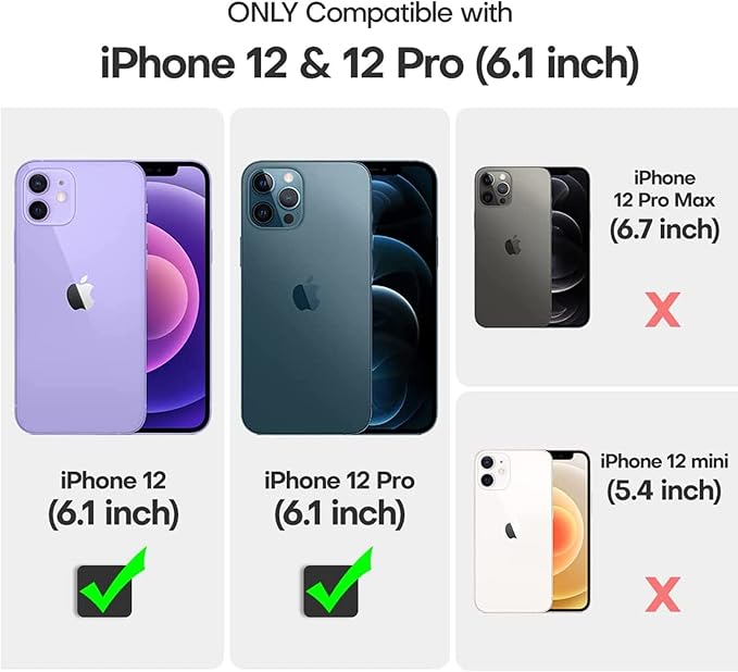 Battery Case for iPhone 12/12 Pro,Upgraded 10000mAh Rechargeable Portable Protective Extended Charger Cover Wireless Charging Compatible with iPhone 12/12 Pro (6.1 inch) Charger Case & Carplay (Black)