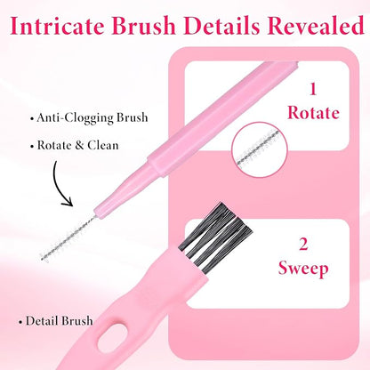 Sibba 20Pcs Cell Phone Cleaning Kit, Anti-Clogging Mini Brushes with Large Brush Cleaning Cloth Nylon Charging Port Cleaner Kit for USB-C Charging Port, Phone Speaker, Earbuds Tools