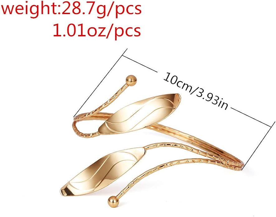 Suoirblss Metal Egyptian Arm Bracelet Upper Arm Cuff Jewelry Arm Bangles Armband for Women Wedding Gypsy Boho Armband