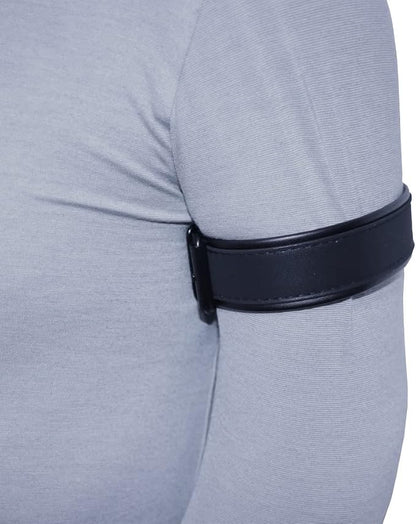 Armband Leather Harness for Man Adjustable Armband Harness Belt 2 PCS (Classic Black)
