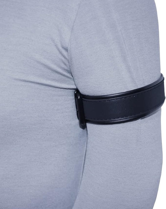 Armband Leather Harness for Man Adjustable Armband Harness Belt 2 PCS (Classic Black)