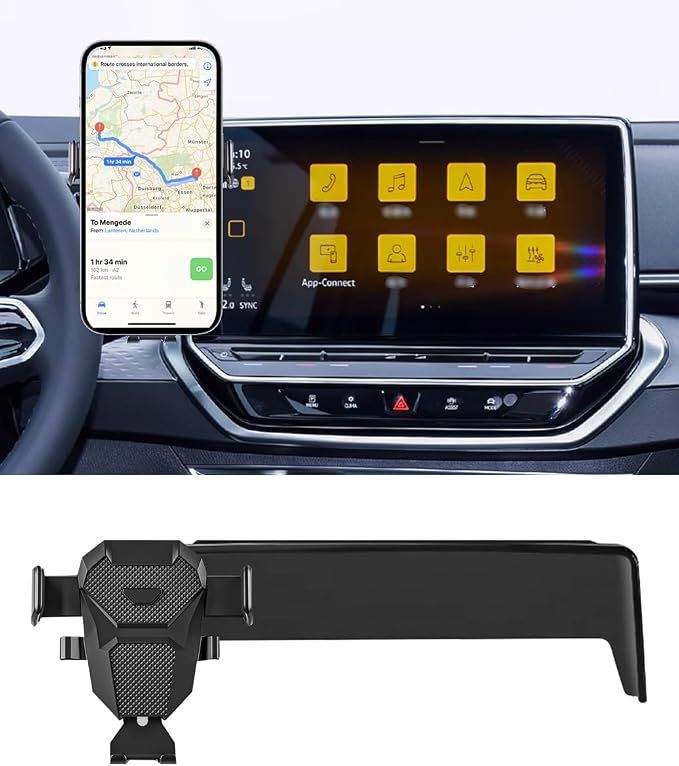 Car Phone Holder for VW/Volkswagen ID.4/ID4 Accessories 2021-2024 2022 2023 Only for 12inch Screen Phone Mount Cell Automobile Cradles Hands-Free 360 Degree Rotation