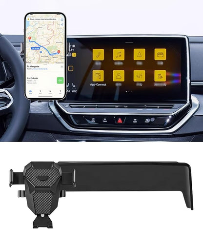 Car Phone Holder for VW/Volkswagen ID.4/ID4 Accessories 2021-2024 2022 2023 Only for 12inch Screen Phone Mount Cell Automobile Cradles Hands-Free 360 Degree Rotation