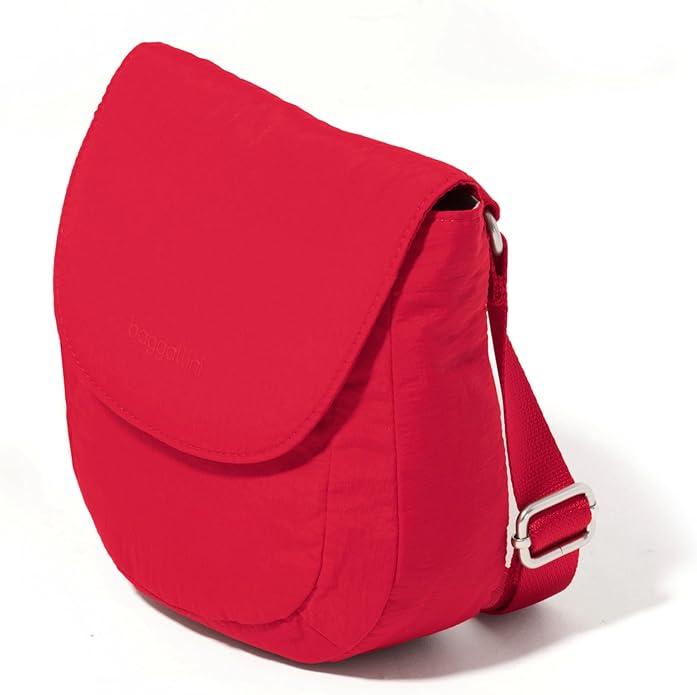 Baggallini Swift Flap Mini Crossbody - 6.3"x7" Lightweight Small Travel Purse with Crossbody Strap and RFID