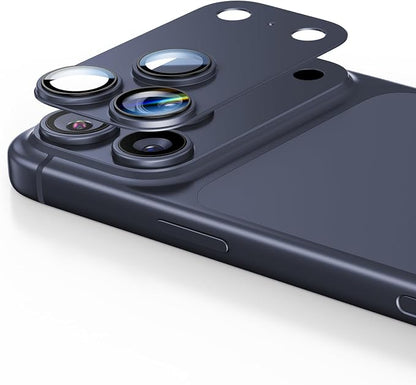 Camera Lens Protector for iPhone 17 pro max, [2026 Upgraded] Aluminum Alloy Frame with Sapphire AR+AF Glass, Military Grade, Anti-Scratch, Case Friendly, Deep Blue