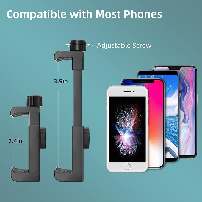 SOH Motorcycle Helmet Chin Strap Mount with Phone Clip, Adjustable Strap Helmet Phone Holder Mount for iPhone 17/16 Pro Max/15/14, Google, Samsung, LG, Pixel, Huawei, Xiaomi,All Smartphones