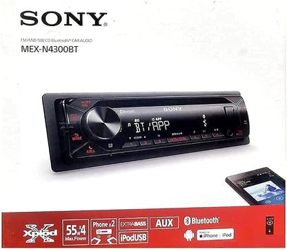 Sony MEX-N4300BT Built-in Dual Bluetooth Voice Command CD/MP3 AM/FM Radio Front USB AUX Pandora Spotify iHeartRadio iPod/iPhone Siri and Android Controls Car Stereo Receiver