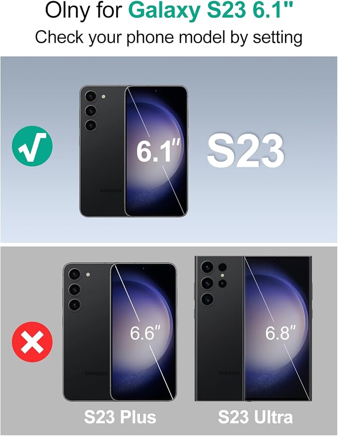 NEWDERY Battery Case for Samsung Galaxy S23, Qi Wireless Charging, Fast Charging, Sync Data Supported, 4700mAh Ultra Slim Portable Rechargeble Charger Case for S23 6.1" Black（Not for S23 Ultra/Plus