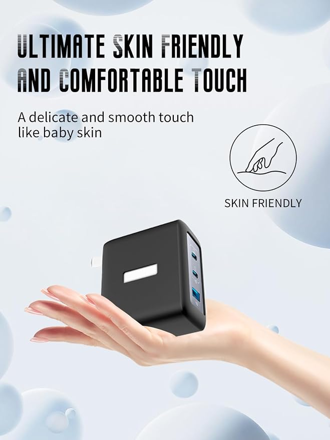 Case for Anker Nano 100W USB-C Charger (Model: A2145), Kids-Friendly Soft Silicone Protective Cover, Shockproof, Waterproof (Black)