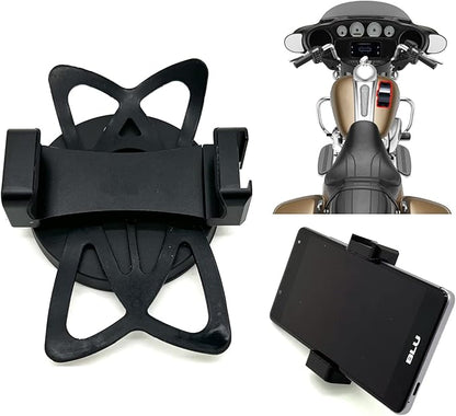 LycoGear Heavy Duty Magnetic Mount Aluminum Smartphone Holder w/Security Tether for Smartphones *Best for Motorcycle Snow Mobile Forklift Pillar Gym Workout or Anything Magnet Stick on