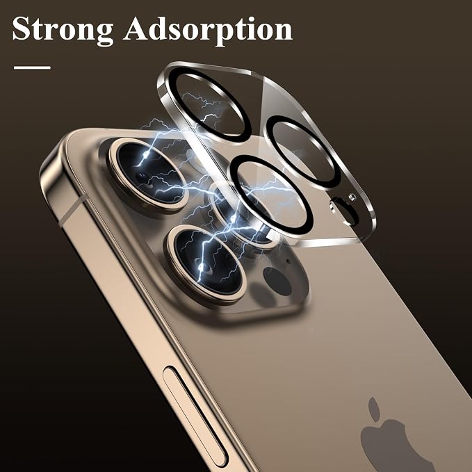 YWXTW [5 Pack Designed for iPhone 16 Pro Max Camera Lens Protector, for iPhone 16 Pro Camera Lens Protector, Night Shooting Mode, Anti Scratch HD Clear 9H Hardness Tempered Glass