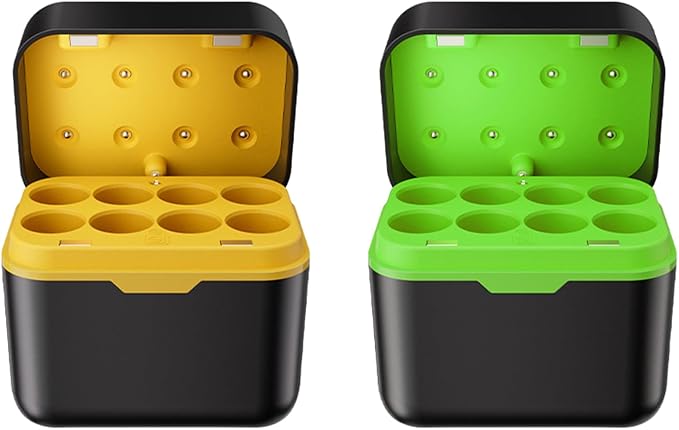 4/8 Bay 1.5V High-Speed with Individual LED Alerts for Household Devices & Speakers LED Battery Charger Case