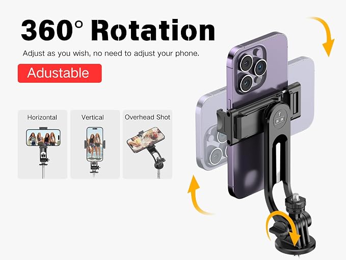 Selfie Stick Tripod, 52 Inch Extendable Travel Phone Tripod, FORGERAY C13 Bluetooth Remote Tripod with Umbrella Base for iPhone Android Vlog Selfie Recording