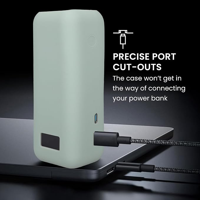kwmobile Case Compatible with Anker Power Bank 25000mAh (A1695H11) - Portable Powerbank Cover - External Battery Charger Bag, Shockproof - Pastel Green