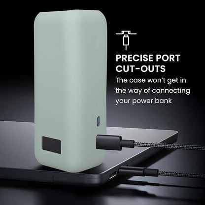 kwmobile Case Compatible with Anker Power Bank 25000mAh (A1695H11) - Portable Powerbank Cover - External Battery Charger Bag, Shockproof - Pastel Green