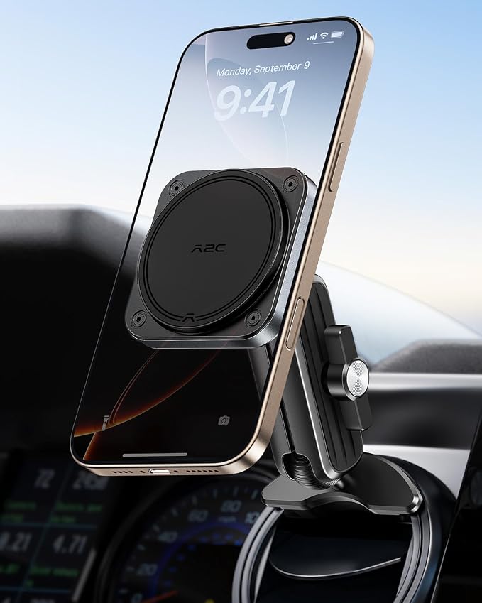 APPS2Car Magnetic Car Mount for Tacoma 2016-2023 & 2014-2021Tundra, Air Vent Phone Holder Compatible with iPhone 12-17 Series & MagSafe Case, 25N Magnetic Force, Metal 20mm Ball Socket Arm