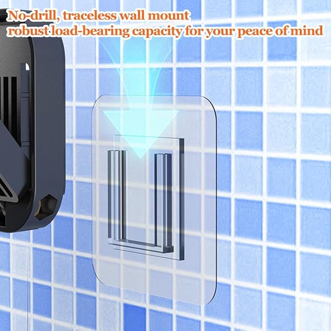 Shower Phone Holder with Wireless Bluetooth Speaker, Waterproof Touchable Phone Case for Bathroom Mirror and Bathtub, Rotation Retractable Wall Mounted Phones Holder,2026 New (White)