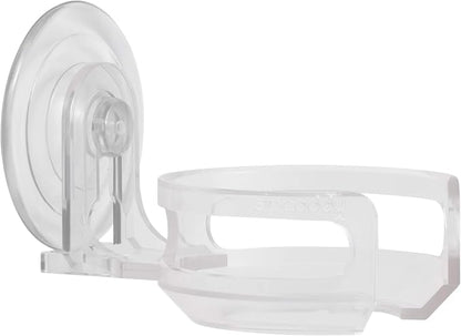 The Original SipCaddy Shower Beer & Bath Wine Holder | Portable Drink Cupholder | Shower Caddy | Beer, Wine, Shampoo Holder | American-Made Suction Cup | Clear