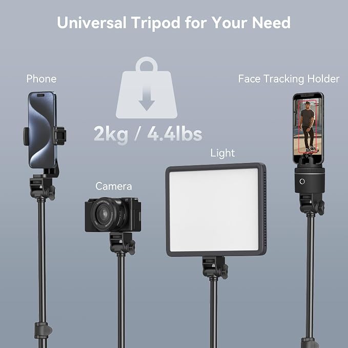 SmallRig Phone Tripod with Remote, 67" Tripod for Camera Reverse-Folding, Universal Tripod Stand for Pivo Auto Tracking Holder and Light, for Video, Vlog, Selfie and Live Stream, Encore PT-30 4363
