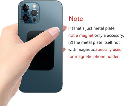 GDMINLO Mount Metal Plate（8Pack） for Magnetic Car Mount Phone Holder with Full Adhesive for Phone Magnet, 8X Rectangular (Black)
