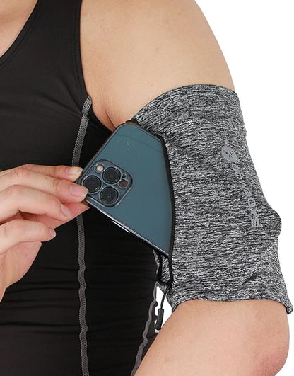 Running Phone Armband for Men Women,Universal Arm Bands for Phones Below 8 Inches,Waterproof Cell Phone Armband for Hiking,Running,Cycling,Climbing(Grey M)