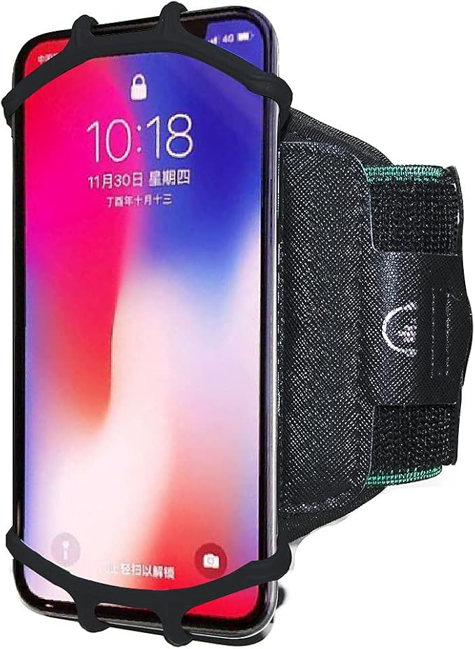 360 Running Armband Phone Holder for Samsung Galaxy Note 20 Ultra, S20 S21 Ultra, S20+ S21 Plus, Note 10 Lite 10 Plus 9, S10 Lite Plus, A11 A21 A51 A71 A10S A20S A21S LG Stylo 6 V60 K51 Velvet (Black)