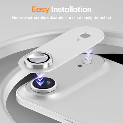 Jeluse Compatible with iPhone Air Camera Lens Protector, Strong Adhesion Full Coverage Metal Aluminum Alloy Ultra Clarity Tempered Glass Camera Screen Protector