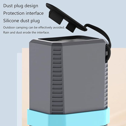 QMQJIA Protective Case for Power Charging Adapter Scratch Proof Shock Proof Silicone Skin for Battery Pack Holder 156x54x62mm