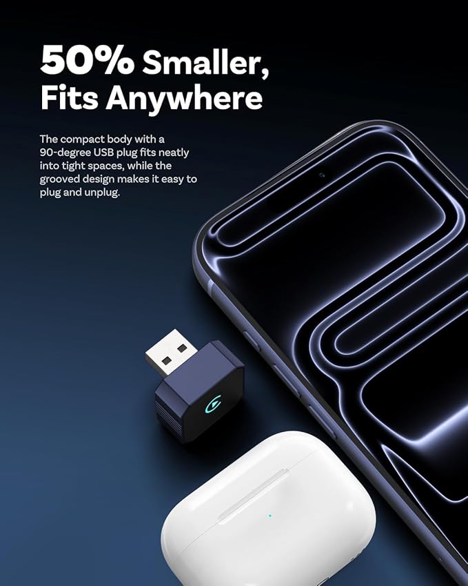 Wireless CarPlay Adapter for Apple iPhone & Android Auto, 2026 Upgraded 2-in-1 Plug and Play Converts Wired to Wireless CarPlay, Fast Auto-Connect, Zero Latency with iPhone iOS 10+