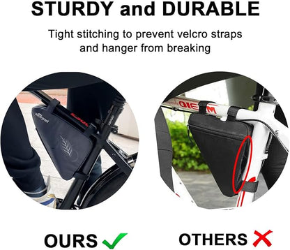 NDakter Bike Triangle Frame Bag & Bicycle Repair Kit, 2L Waterproof Storage Pouch with 16-in-1 Multi-tool, Portable Bike Tool Set for Flat Tire Repair, Cycling Accessories for Mountain Road Bike, MTB