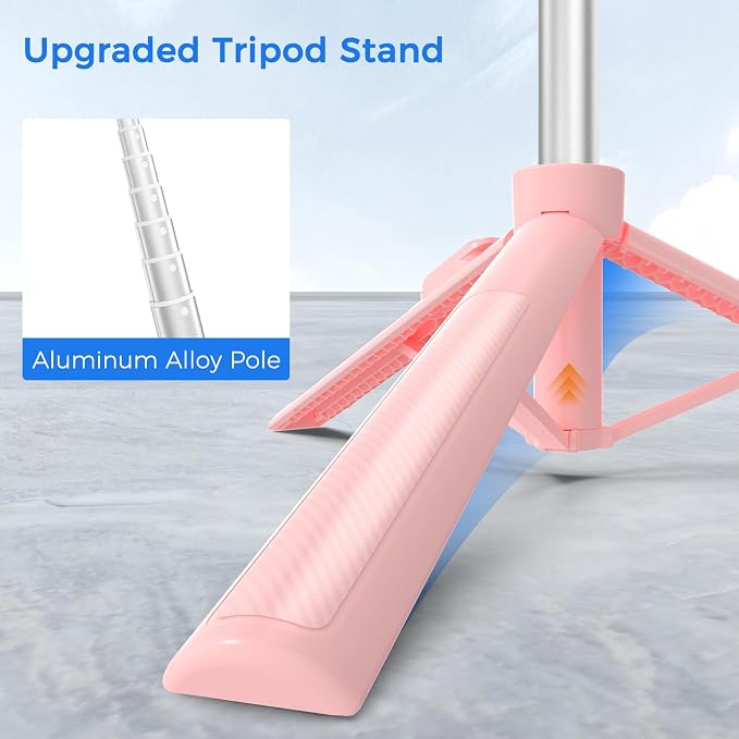 Selfie Stick Travel Tripod for Cell Phone with Remote Control and Phone Holder, Extendable Selfie Stick for iPhone, iPhone Tripod for Video Recording, 63 Inch, Pink