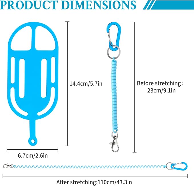 HOTEMIA Silicone Phone Lanyard Holder with Carabiner, Universal Phone Strap,Anti-Theft Phone Case with retractable tether