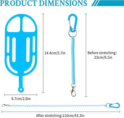 HOTEMIA Silicone Phone Lanyard Holder with Carabiner, Universal Phone Strap,Anti-Theft Phone Case with retractable tether