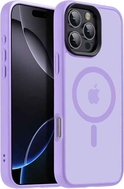 Strong Magnetic for iPhone 16 Pro Max case [10Ft Military-Grade Protection] Compatible with fit MagSafe Shockproof Slim Thin Cover case for iPhone 16 Pro Max 6.9 inch, Light Purple