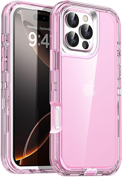AICase for iPhone 16 Pro Case Clear 3 in 1 Heavy Duty Drop Protection Full Body Rugged Shockproof/Dust Proof 3-Layer Military Protective Tough Durable Cover for iPhone 16 Pro 6.3"_2