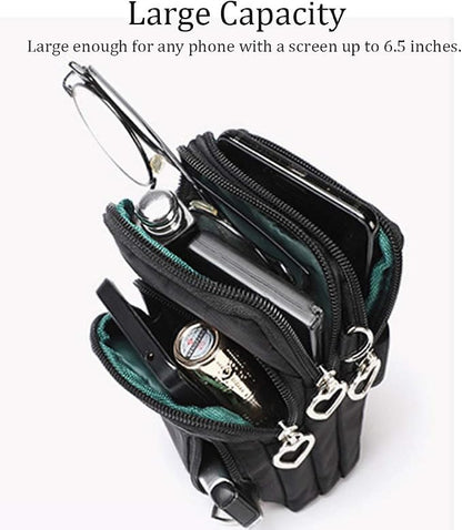 Outdoor Sweat-Proof Running Armbag Cross-Body Shoulder Casual Wallet Purse Crossbody Bag Gym Fitness Cell Phone Key Holder for iPhone 13 12 Pro Max Xs Max/Xr,Galaxy Note 10, P30 Pro,Black