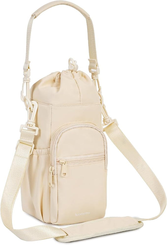 sportsnew Water Bottle Holder with Strap 32oz 40oz Insulated Water Bottle Carrier Sling Bag with Phone Pocket Crossbody