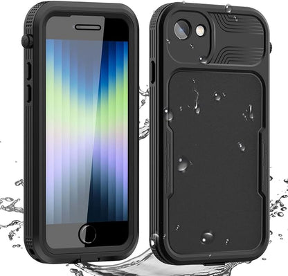 AICase iPhone SE 2020/2022/iPhone 7/8 Waterproof Case, 4.7" 360 Dustproof and Shockproof, IP68 Full Body Protection Fully Sealed Underwater Protective Cove for iPhone 7/8/SE 2020/SE 2022 Black