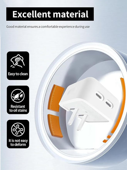 Case for Apple 35W Dual USB-C Port Compact Power Adapter, WUNIAK Soft Silicone Protective Portable Scratch Shock Resistant Shell, Protective Case for Apple 35W Dual USB-C Charger, White