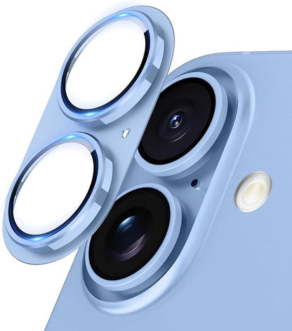 Jeluse Compatible with iPhone 17 Camera Lens Protector, Metal Aluminum Alloy Ultra Clarity Tempered Glass Camera Screen Protector