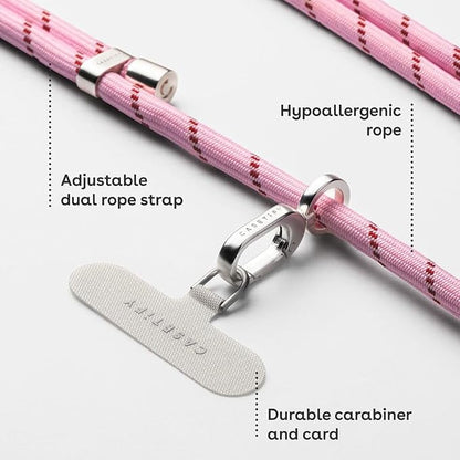 CASETiFY 8mm Rope Cross Body Strap with Card - Black