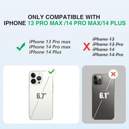 Battery Case for iPhone 14 Pro Max/14 Plus/13 Pro Max/12 Pro Max, Rechargeable Case Charger Soft TPU Anti-Slip Slim 8000mAh 15W Fast Charging Juice Box for 12/13/14 Pro Max/14 Plus 6.7inch-Black