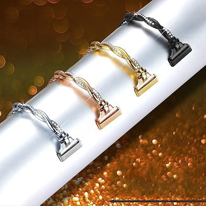 Bling Band Compatible with Fitbit Versa 4/Sense, Fitbit Versa 3/ Sense 2, Double Twist Metal Bangle Bracelet with Rhinestones for (Fitbit Versa 4/Sense 2, Silver)