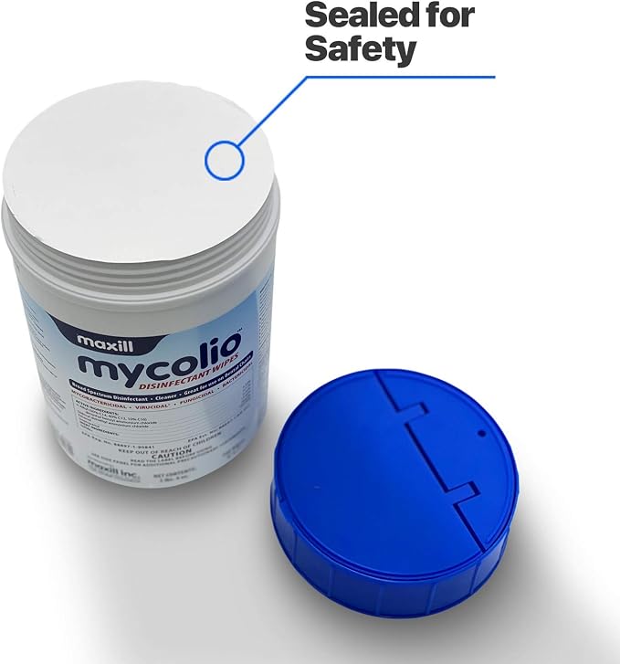Mycolio Hospital Grade Disinfectant Wipes - 160 Wipes - 6" x 7"